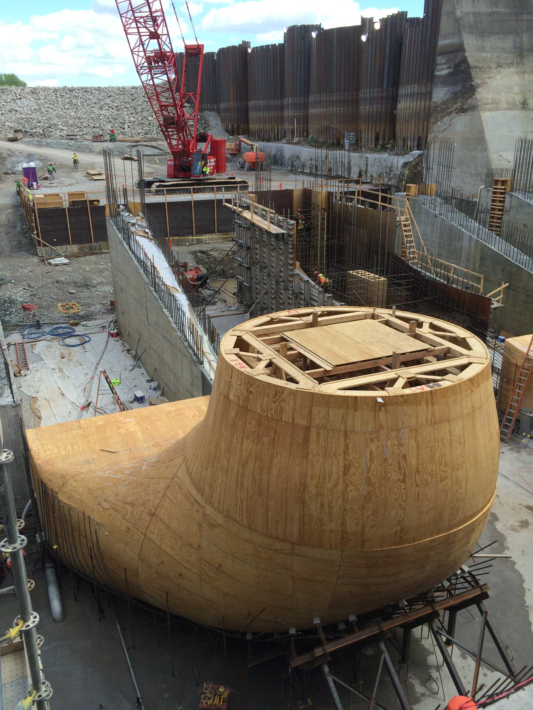 Red Rock Hydroelectric Formwork Outside View